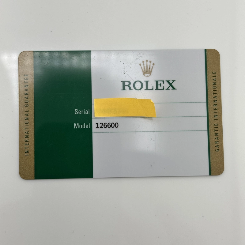 Rolex Sea-Dweller Black Dial on Oyster Steel Bracelet Ref. 126600 Card 2019 view 8