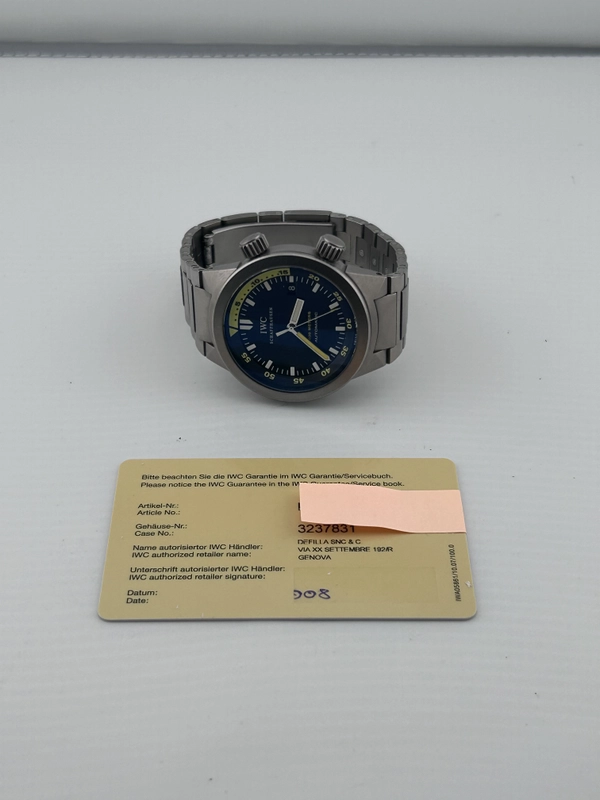 Iwc Aquatimer Automatic Matte Black Dial on Stainless Steel Ref. IW353803 Complete 2008 view 6