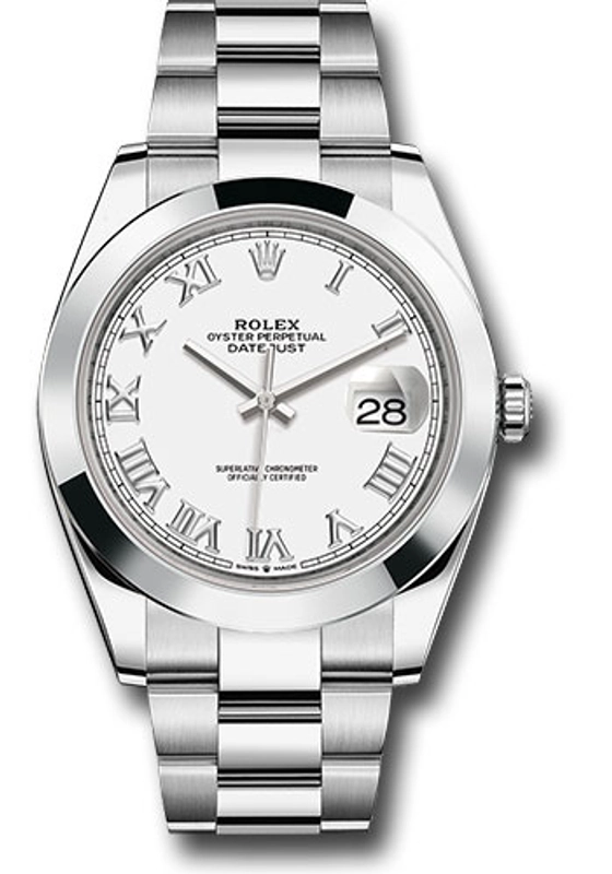 Rolex Datejust White Roman Dial on Oyster Bracelet Ref. 126300 Card 2022