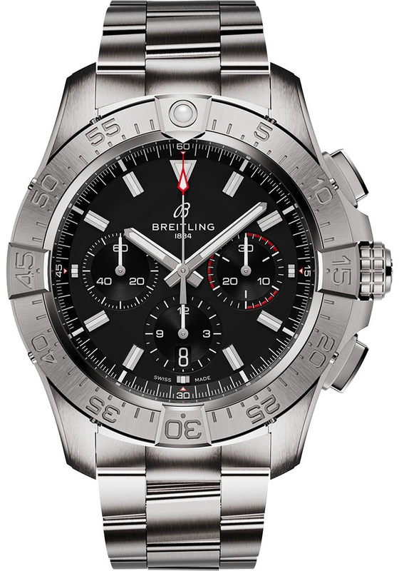 Breitling Avenger B01 Chronograph Black Dial on Stainless Steel Bracelet Ref. AB0147101B1A1 Complete 2024