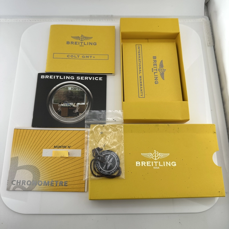 Breitling Colt GMT Black Dial on Stainless Steel Bracelet Ref. A32370/B955 Complete 2013 view 2