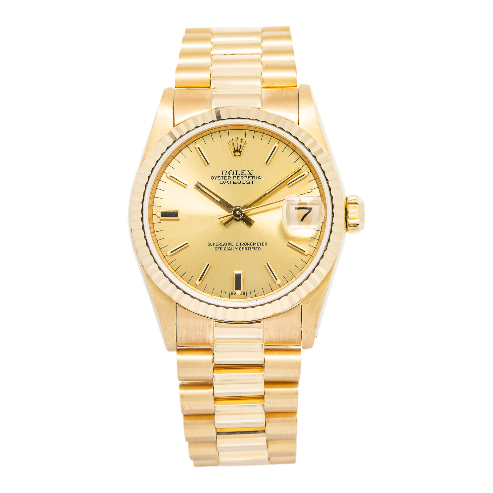 Rolex Datejust 68278 President Yellow Gold Champagne Index 31mm — image 2