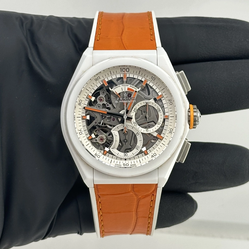 Zenith Defy El Premiro 21 Skeleton Dial on Leather Band Ref. 49.9003.9004 view 2
