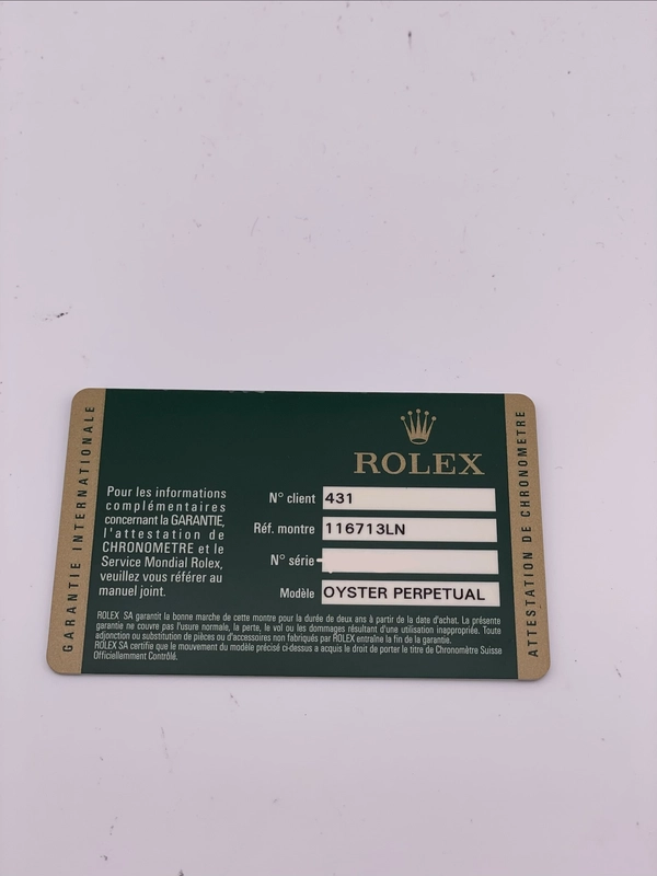 Rolex GMT-Master II Black Dial on Oyster Bracelet Ref. 116713 Card 2010 view 7