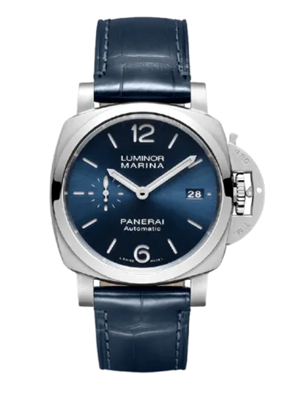 Panerai Luminor Marina PAM01393 Complete Strap Stainless Steel Blue Arabic Automatic 42mm — image 1