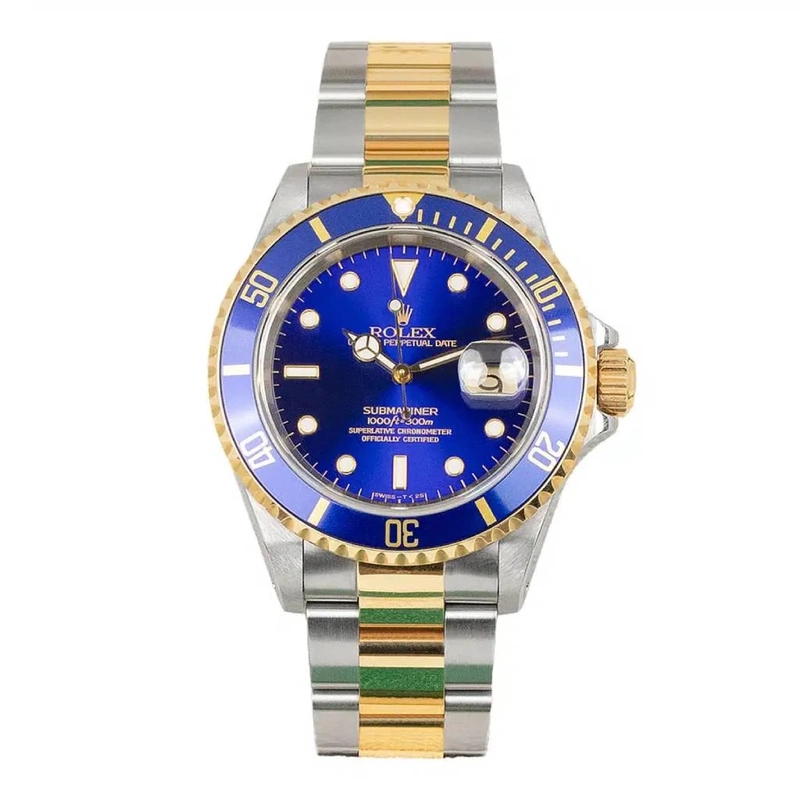 Rolex Submariner Blue Dial on Oyster Ref. 16613 Papers 2001