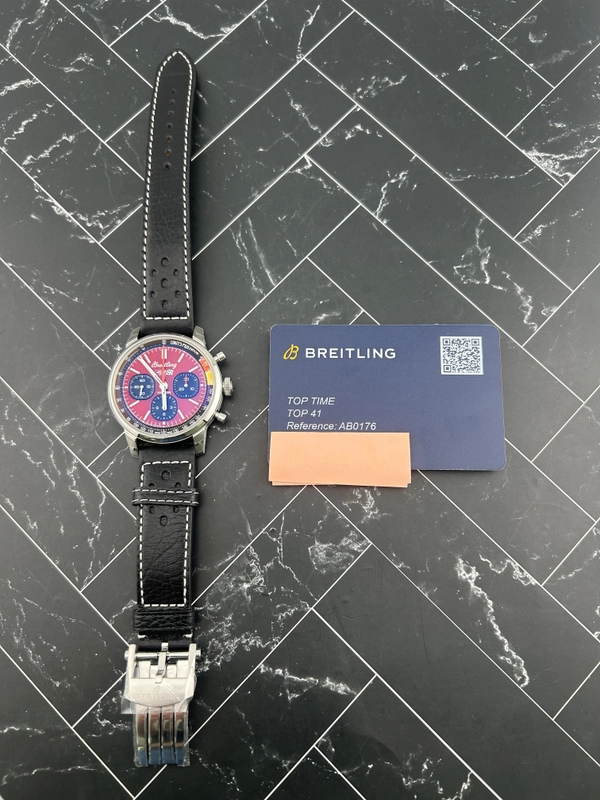 Breitling Top Time Red Dial on Leather Band Ref. AB01761A1K1X1 Card 2026 view 9