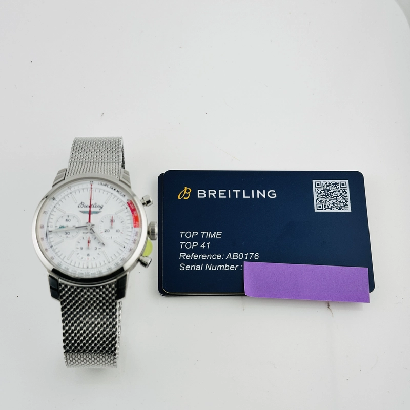 Breitling Top Time White Dial on Mesh Steel Ref. AB0176 Card 2026 view 7
