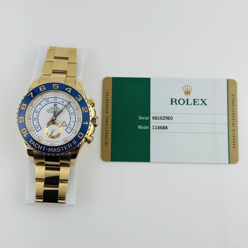 Rolex Yacht-Master II White Dial on Oyster Ref. 116688 Card 2015 view 5