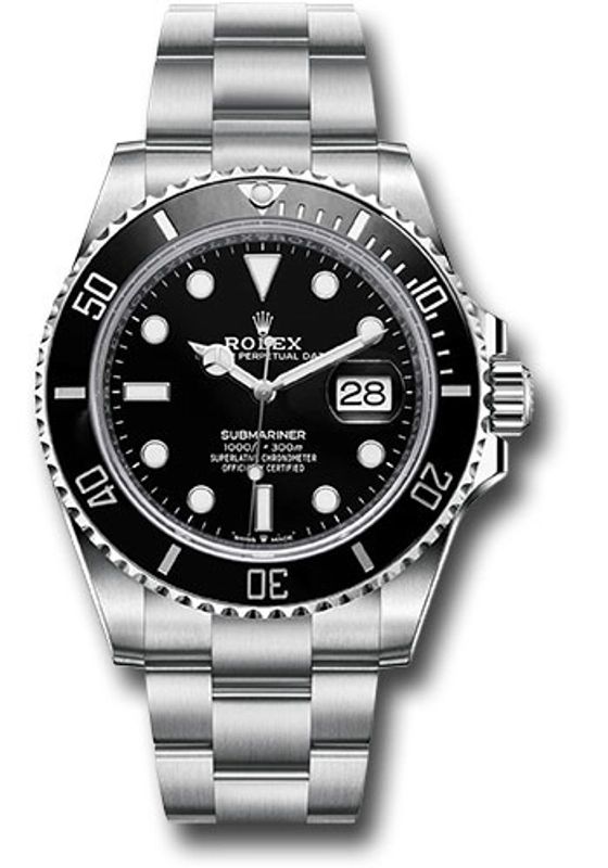 Rolex Submariner Black Dial on Oyster Bracelet Ref. 126610LN Card 2024