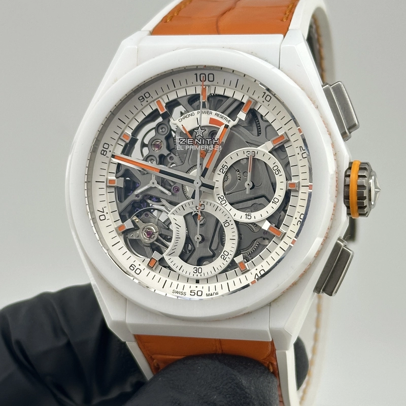Zenith Defy El Premiro 21 Skeleton Dial on Leather Band Ref. 49.9003.9004 view 4