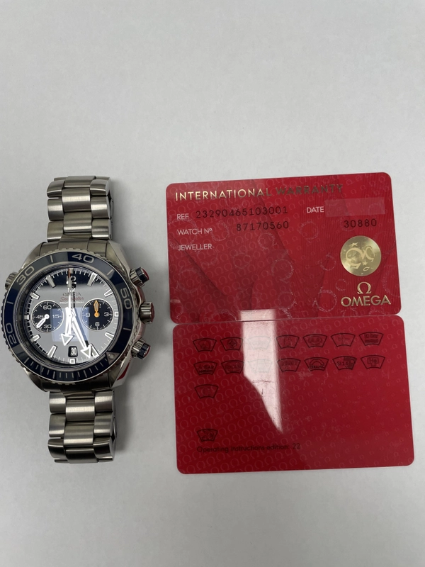 Omega Sea Master Blue Dial Ref. 232.90.46.51.03.001 Card Open Date view 5