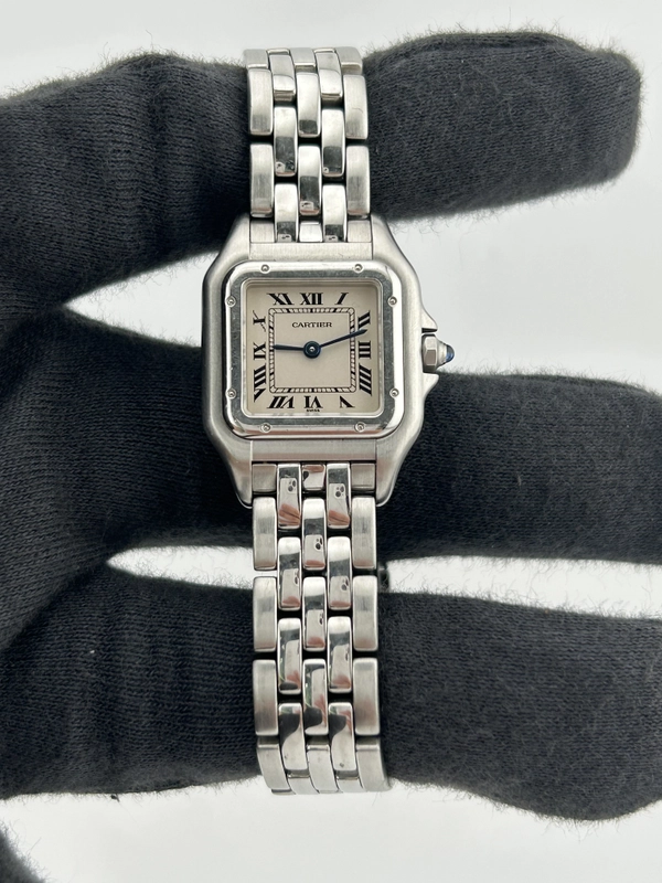 Cartier Panthere White Roman Numerals Dial on Stainless Steel Ref. W25033P5 view 2