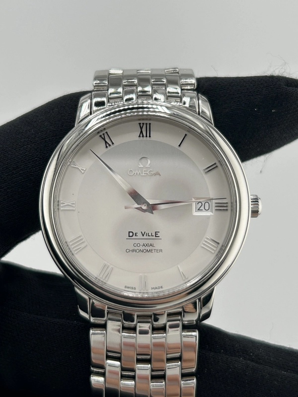 Omega De Ville Prestige Silver Dial on Stainless Steel Bracelet Ref. 4574.31 Card 2012 view 3