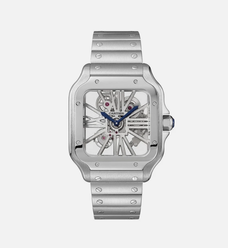 Cartier Santos Skeleton Skeleton Dial Ref. 4109 Papers Open Date