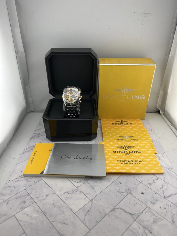 Breitling Chrono Cockpit White M.O.P. Dial on Stainless Steel Ref. B13357 Papers 2005 view 6