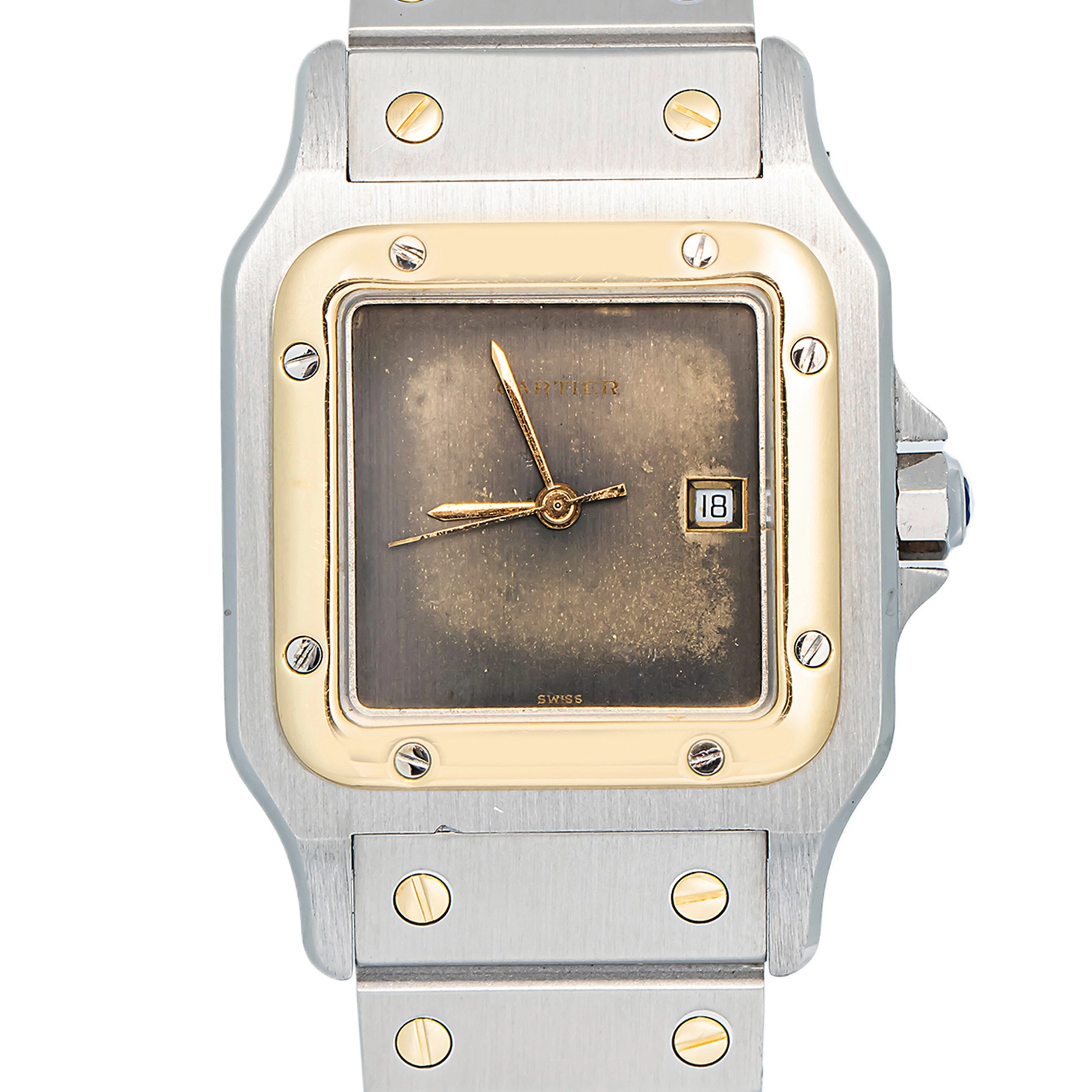 Cartier Santos Carree 2961 18k YG Two Tone 18k YG Two Tone Grey Automatic 29mm x 28mm — image 2
