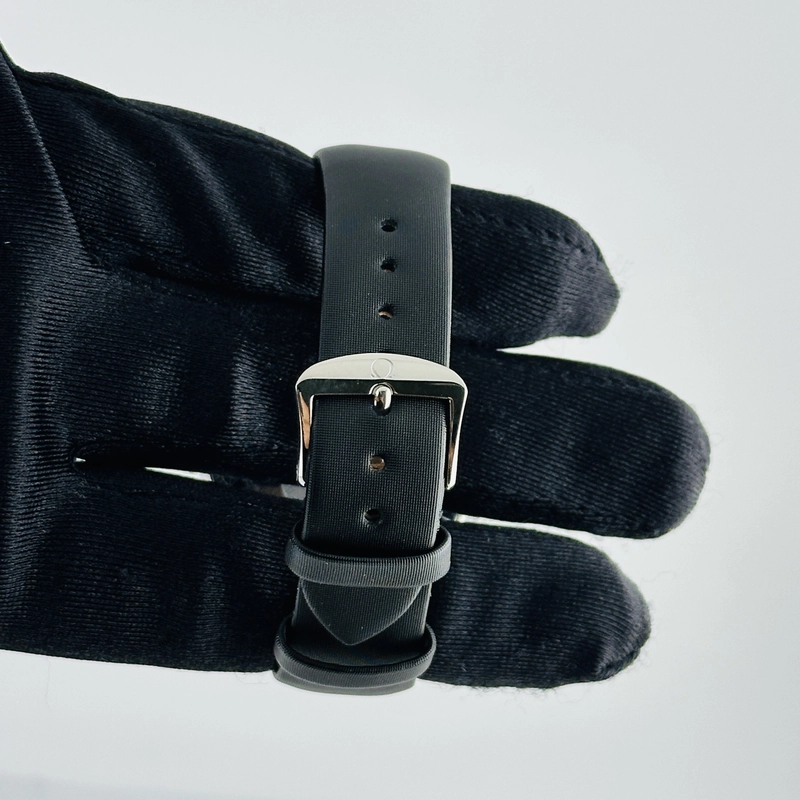 Omega De Ville Trésor Black Dial on Fabric Strap Ref. 428.17.39.60.01.001 Card Open Date view 5