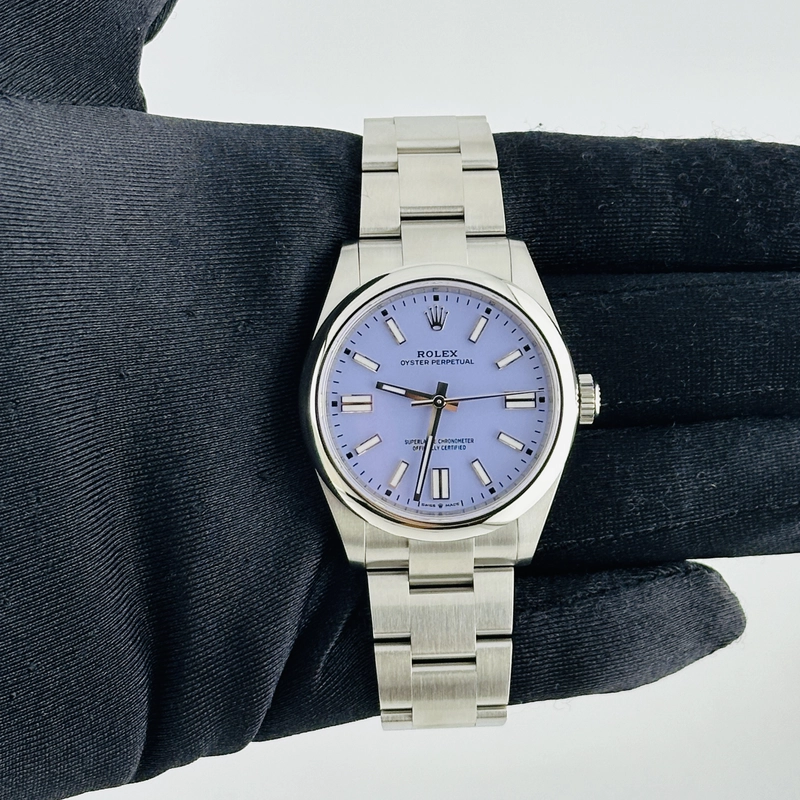 Rolex Oyster Perpetual Lavender Dial on Oyster Bracelet Ref. 134300 Card 2026 view 2