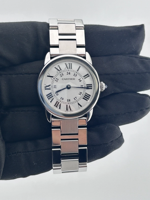 Cartier Ronde Solo Silver Roman Numerals Dial on Stainless Steel Ref. W6701004 Card 2019 view 2