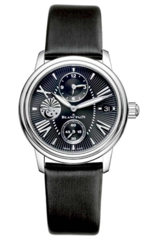 Blancpain Women Black Dial on Generic Leather Ref. 3760-1130-52B Complete 2012