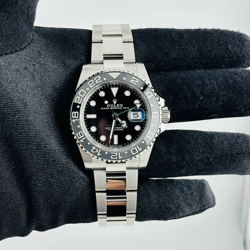 Rolex GMT-Master II BruceWayne Black Dial on Oyster Bracelet Ref. 126710GRNR Card 2026 view 2