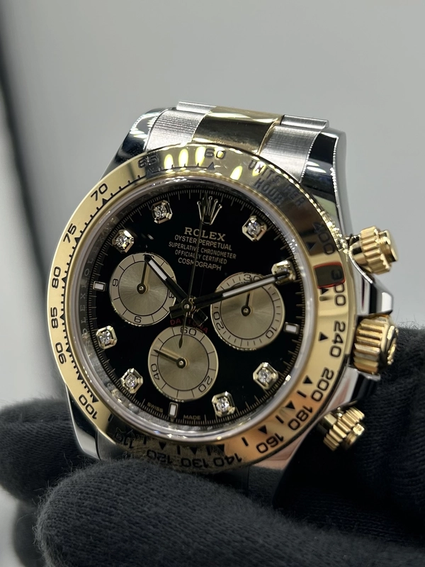 Rolex Daytona Black And Golden Diamond Dial on Oyster Ref. 126503 Card 2025 view 3