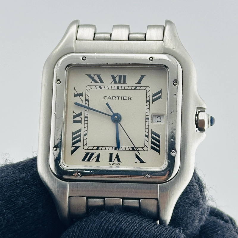 Cartier Panthere Jumbo Silver Roman Dial on Stainless Steel Bracelet Ref. 1300 view 3