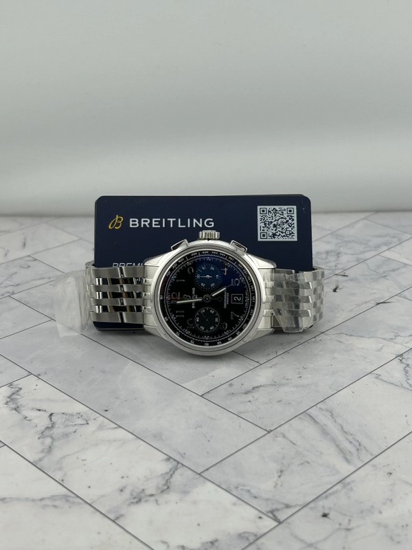 Breitling Premier B01 Chronograph Black Dial on Bracelet Ref. AB0145221B1A1 Card view 7