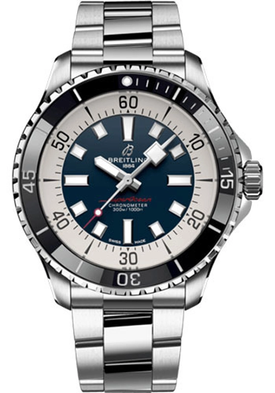 Breitling Superocean Automatic Blue Dial on Bracelet Ref. A17376211C1A1 Card 2026