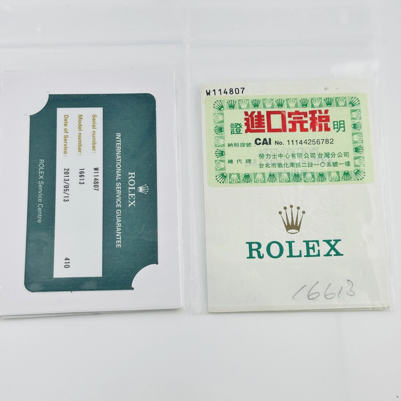 Rolex Submariner Blue Dial on Oyster Bracelet Ref. 16613 Papers Open Date view 7