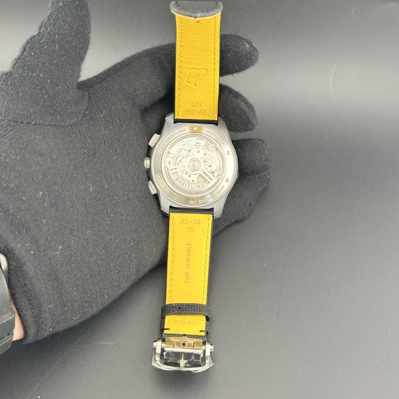 Breitling Avenger B01 Chronograph Yellow / Arabic Numerals Dial on Leather Strap Ref. SB0147101I1X2 Card 2026 view 5