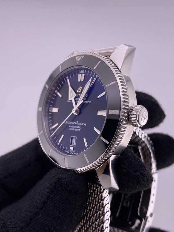 Breitling Superocean Heritage II B20 Black Dial on Stainless Steel Bracelet Ref. AB2020/AB2020121B1A1 Complete 2019 view 3