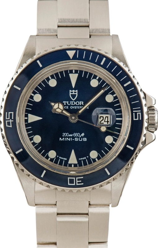 Tudor Prince Oysterdate Mini-Sub Blue Dial on Stainless Steel Bracelet Ref. 73090