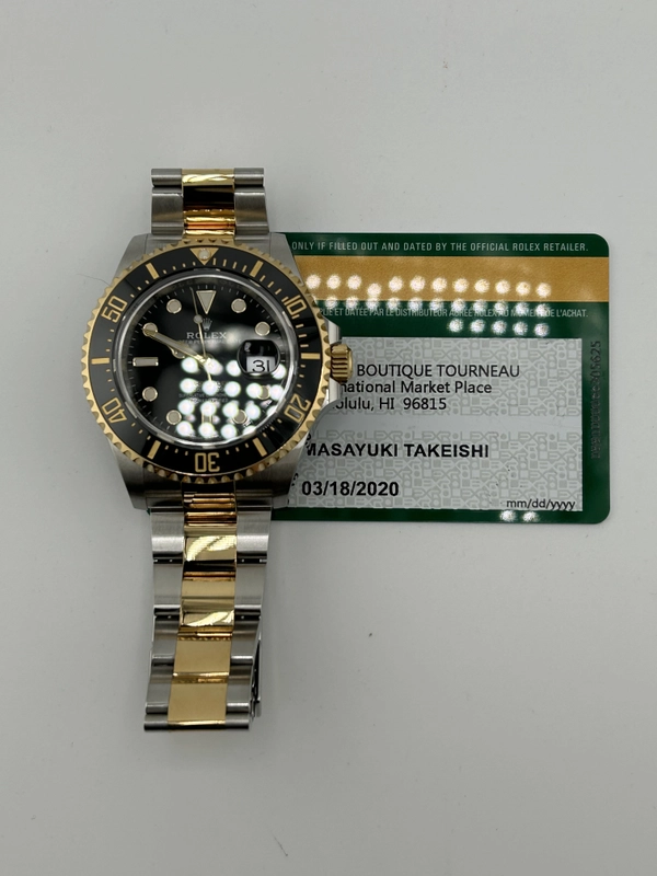 Rolex Sea-Dweller 43 Black Dial on 2 Tone Oyster Bracelet Ref. 126603 Card 2020 view 8