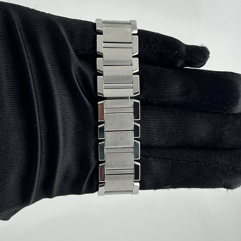 Cartier Tank Francaise Large White Roman Dial on Stainless Steel Bracelet Ref. 2302 view 4