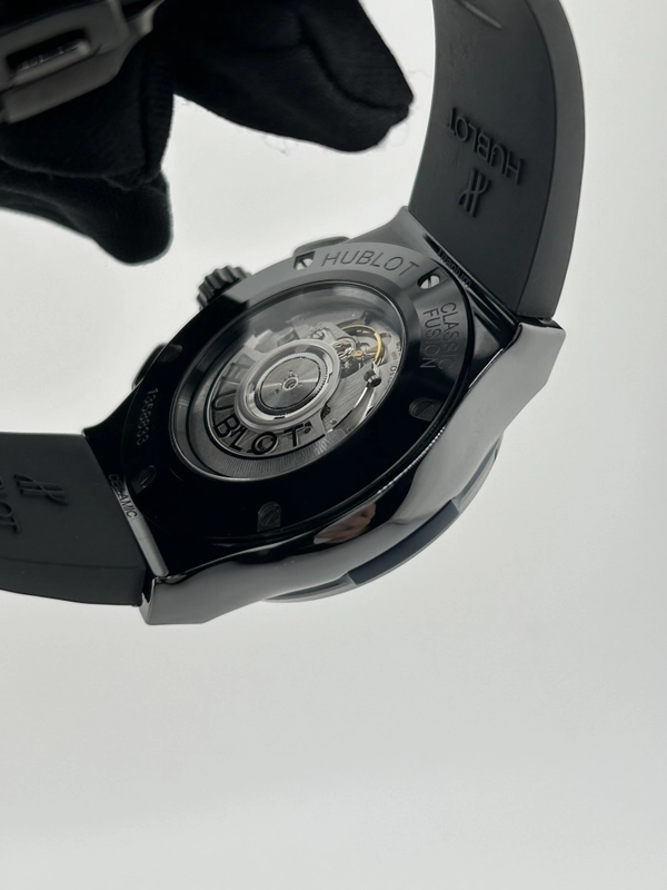 Hublot Classic Fusion Blue Dial on Black Rubber Band Ref. 521.CM.7170.LR Service Papers 2019 view 7
