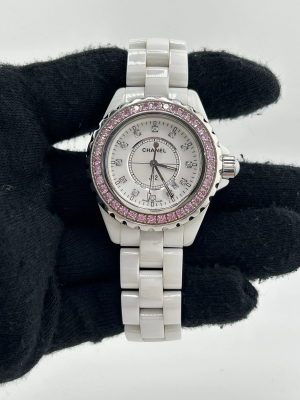 Chanel J12 White Dial on White Ceramic Bracelet Ref. H2010 view 2