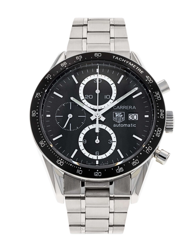 Tag Heuer Carrera Chronograpgh Black Stick Dial on Stainless Steel Ref. CV2010.BA0794 Card 2014