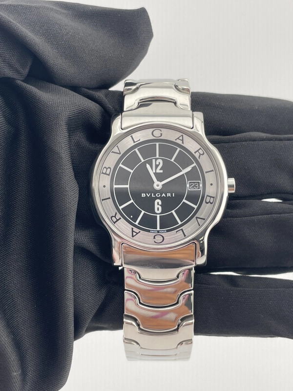 Bvlgari Solo Tempo Black Dial on Stainless Steel Ref. ST35S view 2