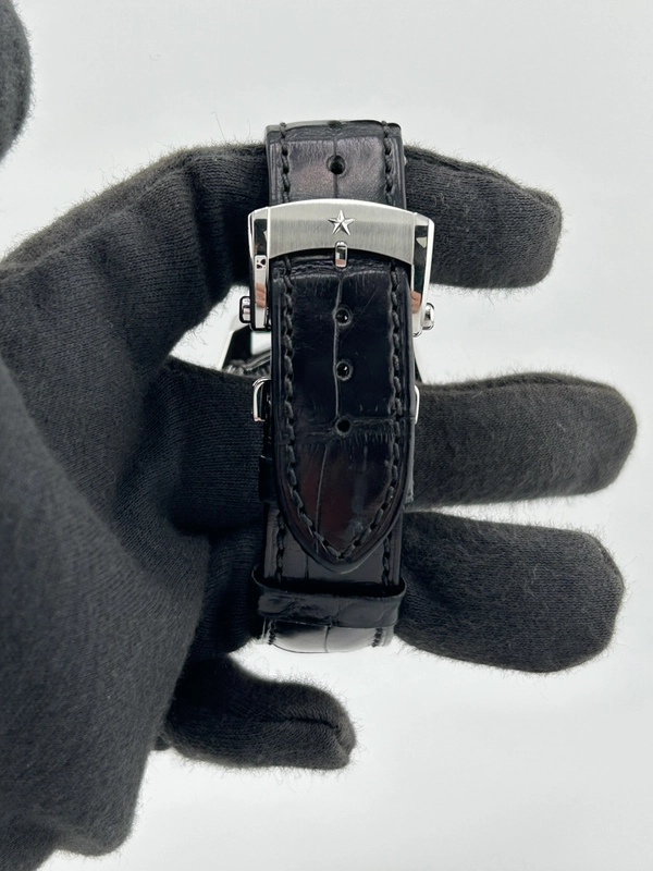 Zenith El Primero Chronomaster Black Dial on Black Leather Band Ref. 03.2080.4061/21.C496 Manuals Only and Box view 4