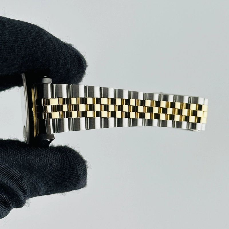 Rolex Datejust Champagne Stick Dial on D Link Jubilee Bracelet Ref. 68273 Papers 1991 view 5