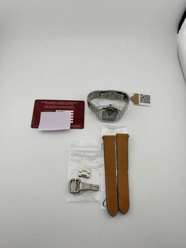Cartier Santos Silver Roman Dial on Stainless Steel Bracelet Ref. 4075/WSSA0010 Card view 7
