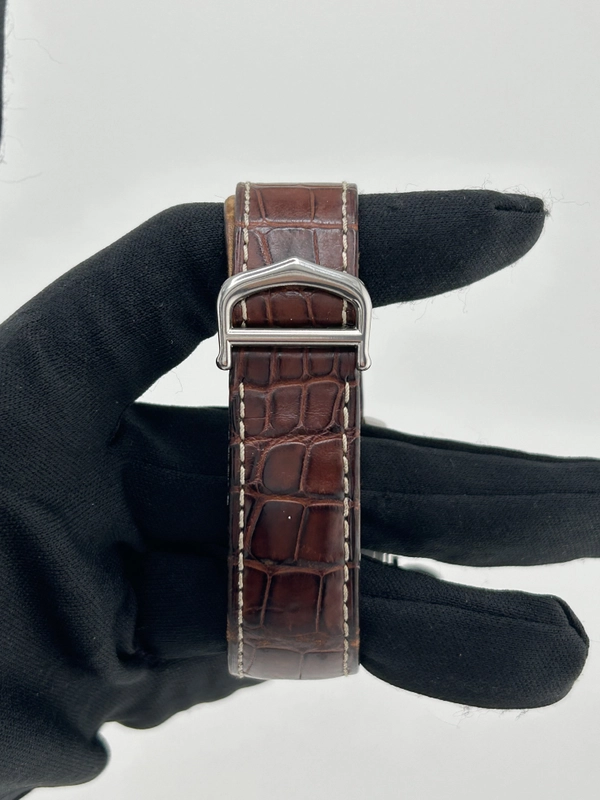 Cartier Tank Française XXL Chronoreflex Cream Dial on Brown Leather Strap Ref. W5101455 Papers view 3