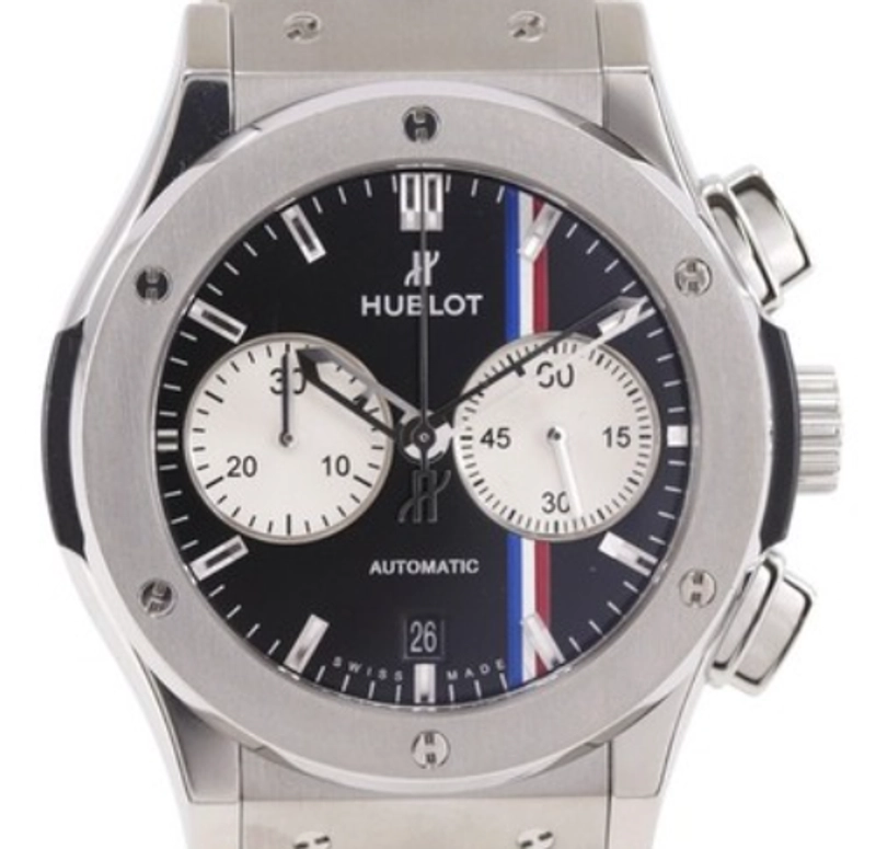 Hublot Classic Fusion Black Dial on Rubber Fold Clasp Ref. 521.NX.1472.VR.TRA14 Complete 2014