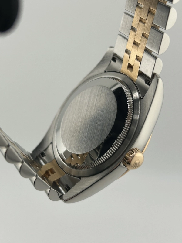 Rolex Datejust 36 Pink Champagne Stick Dial on Jubilee D Link Bracelet Ref. 116231 Papers 2005 view 7
