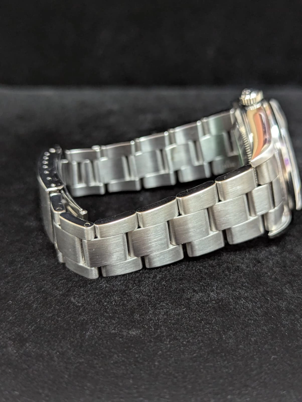 1996 Rolex Oyster Perpetual Date 15200 Blue Stick Dial SS Oyster No Papers 34mm — image 9