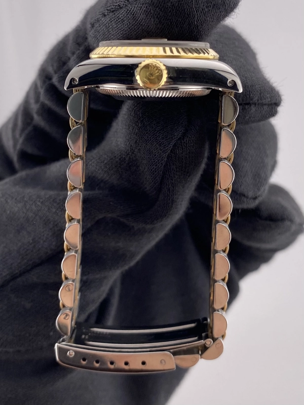 Rolex Datejust Lady Champagne Stick Dial on D Link Jubilee Ref. 69173 1986 view 6
