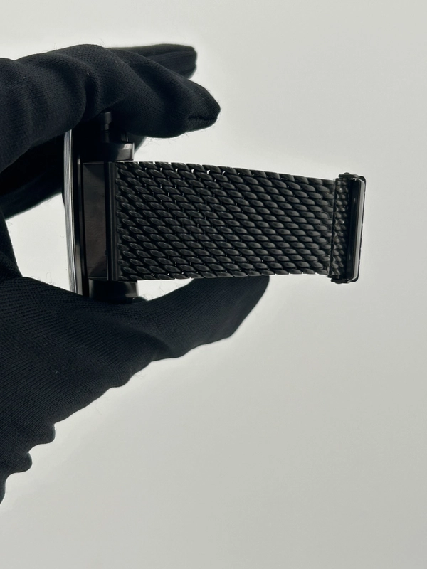 Breitling Transocean Unitime Pilot Black Dial on Stainless Steel Mesh Bracelet Ref. MB0510 Complete 2015 view 5