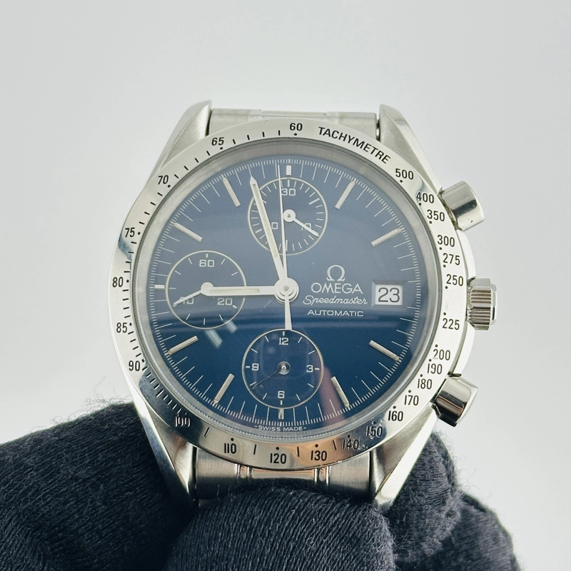 Omega Speedmaster Date Blue Dial on Stainless Steel Bracelet Ref. 3511.80.00 view 2
